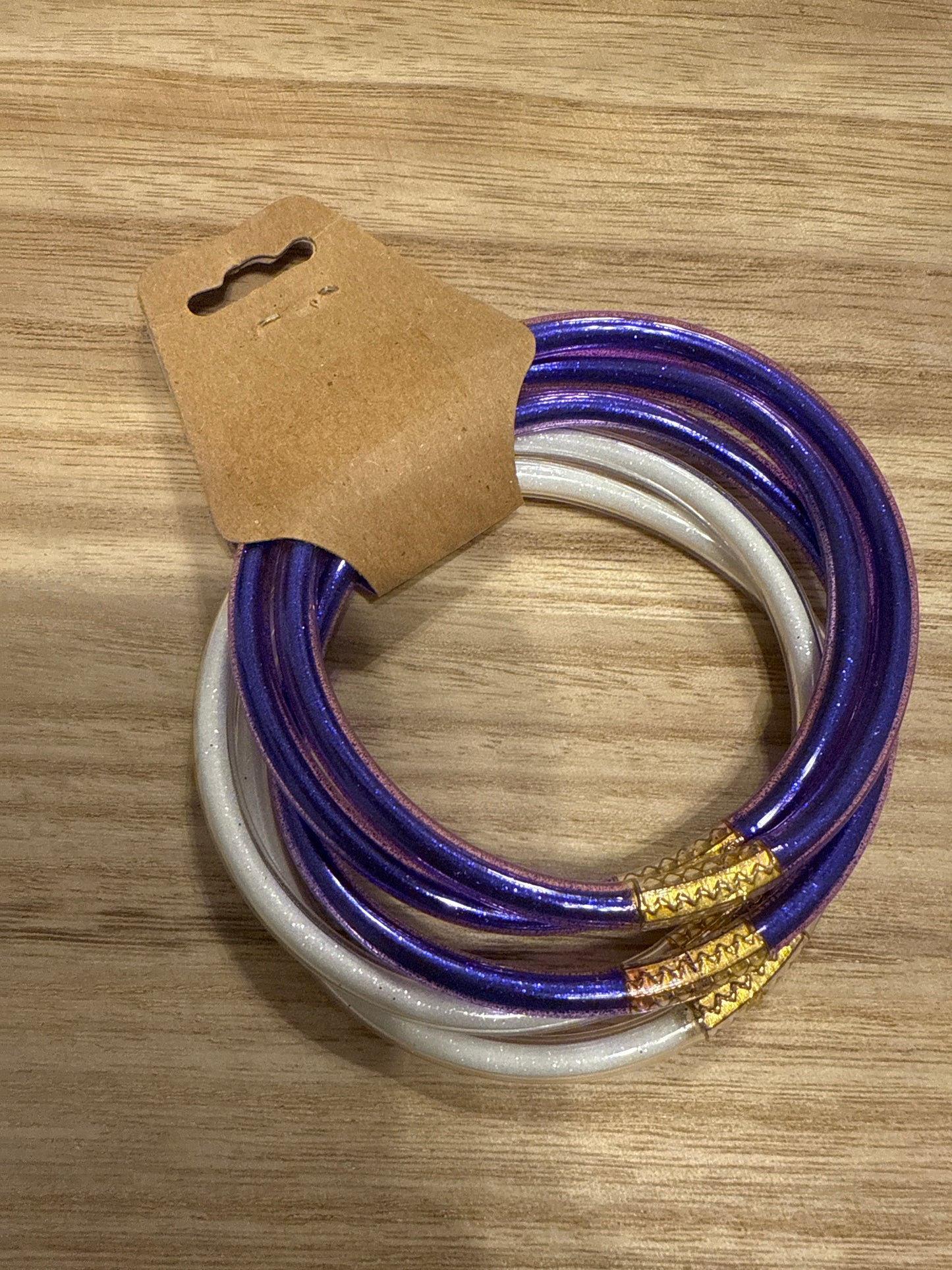 Purple/White Bangles