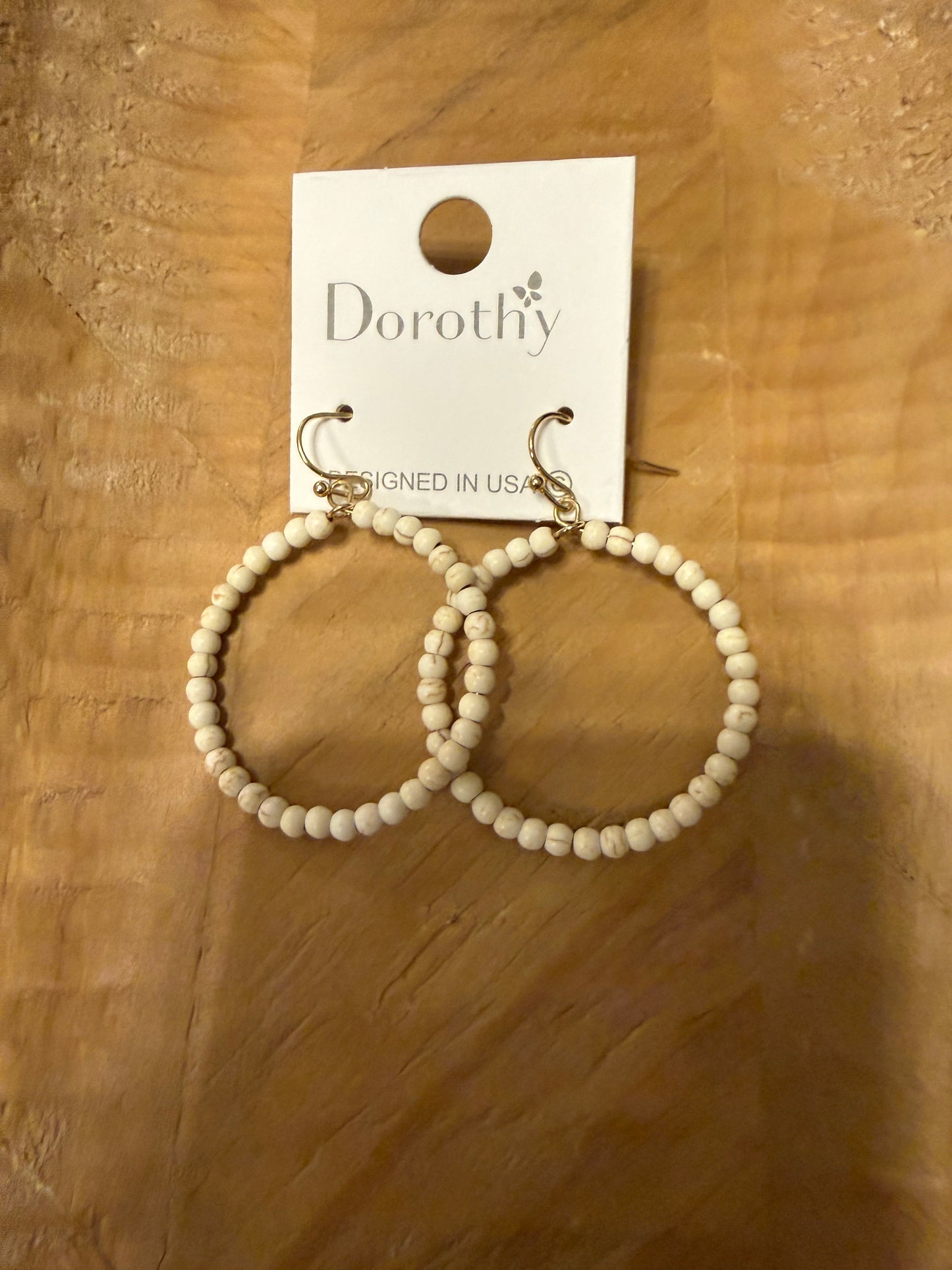 Cream Circle Dangle