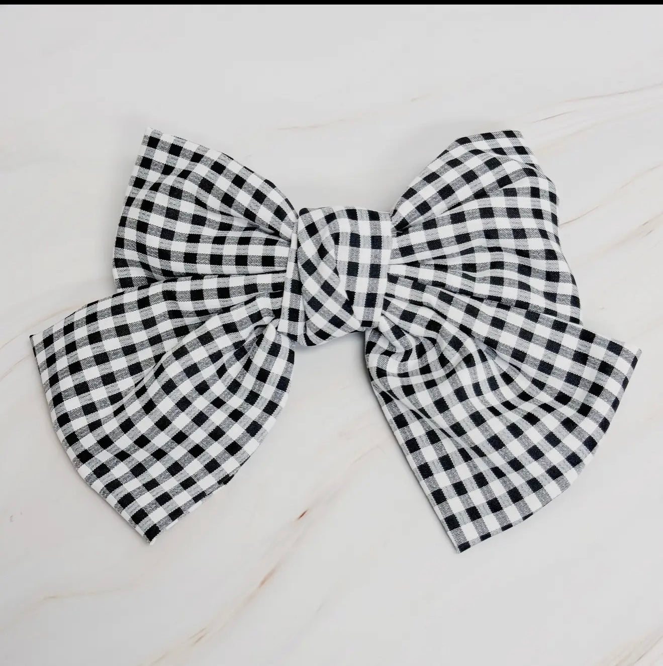 Gingham Bow Hair Clip