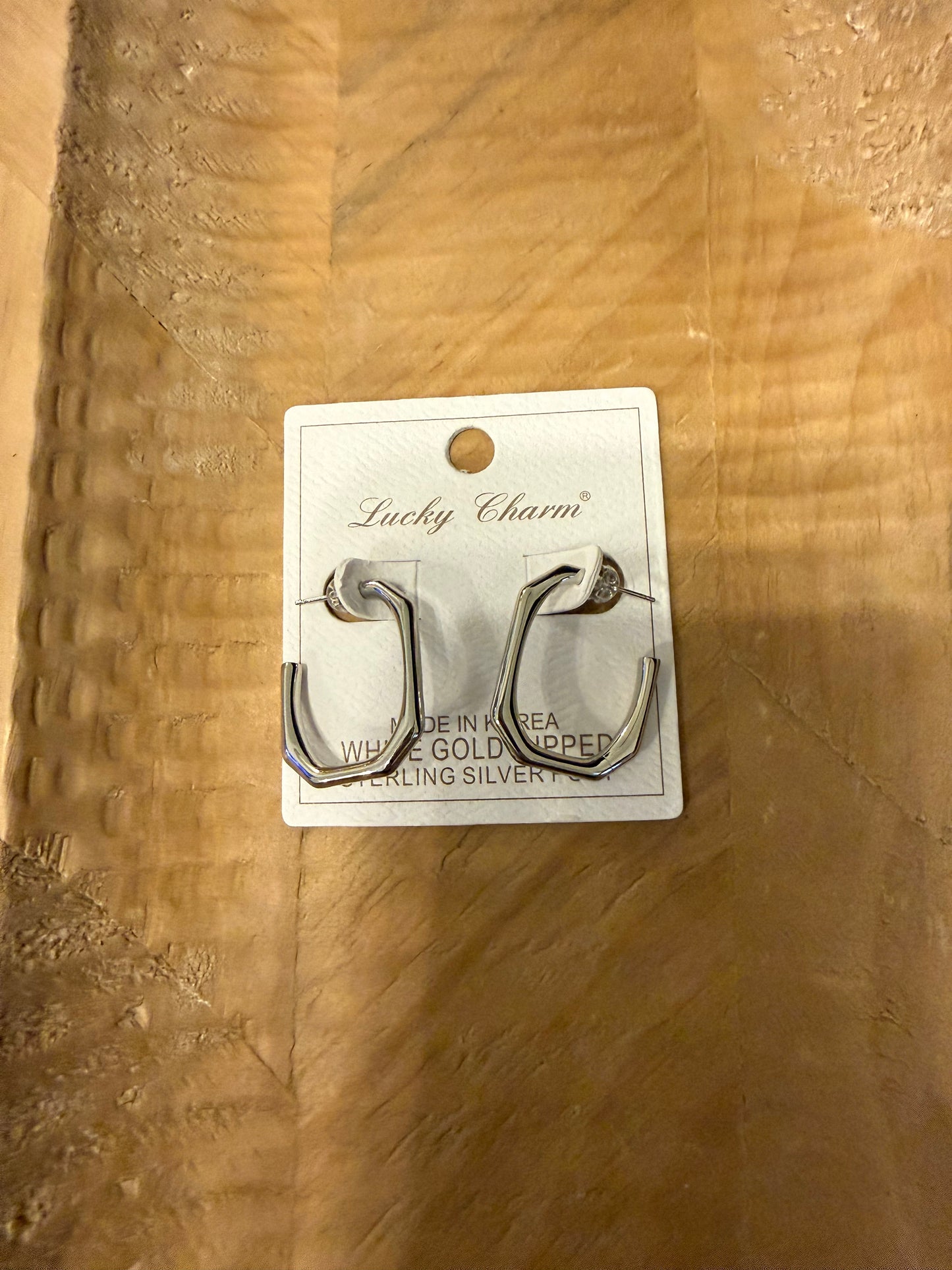 White Gold Dipped Earrings