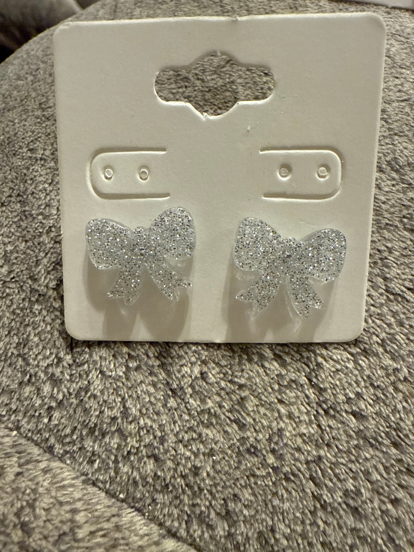 Sparkly Bow Studs