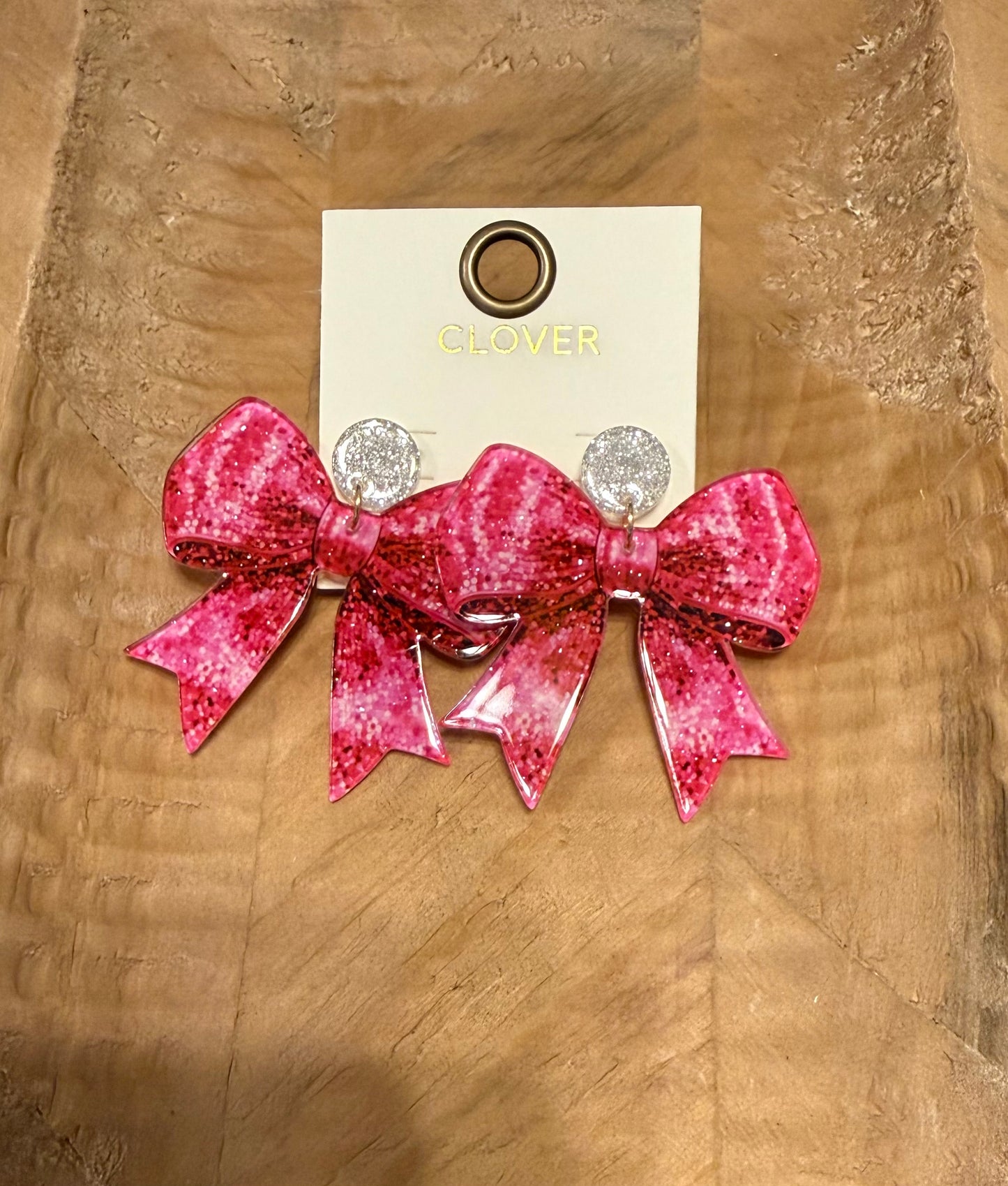 Sequin Pink Ribbon Bow