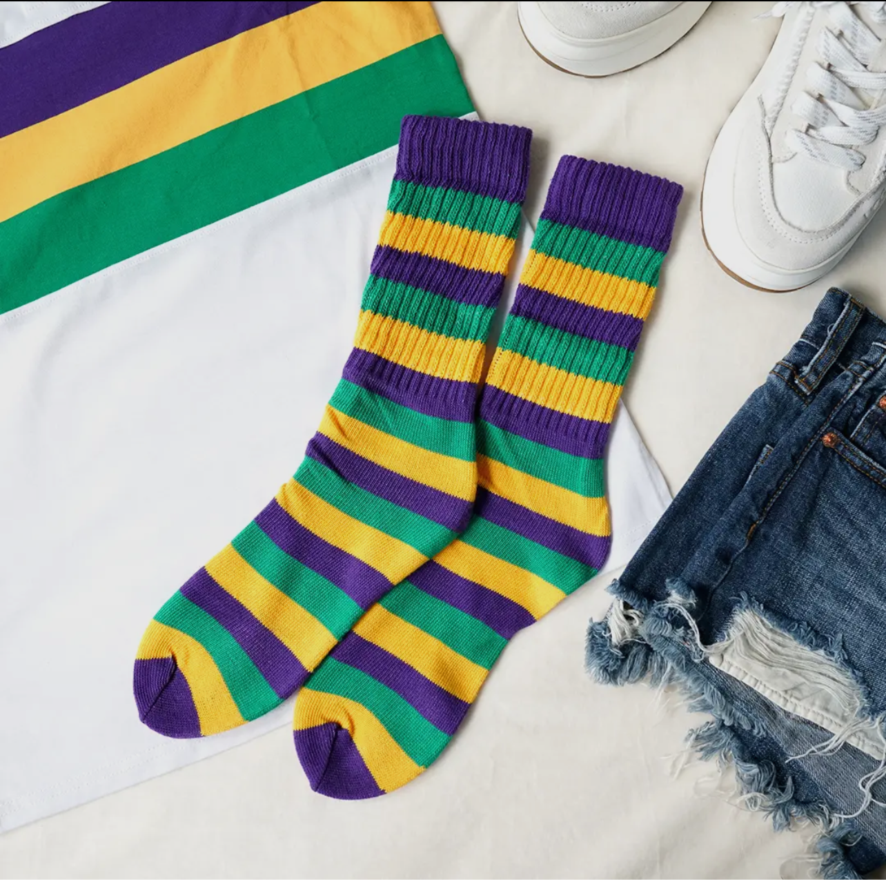 Mardi Gras Socks