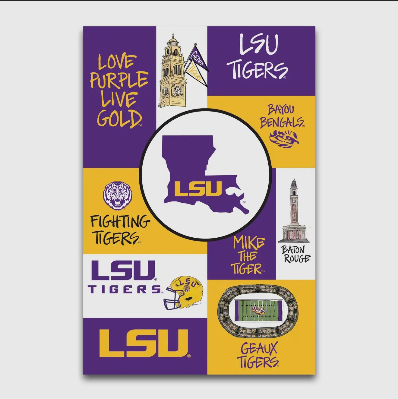 LSU Collage Flag