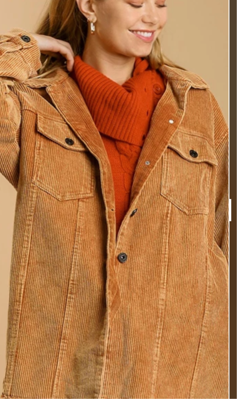 Corduroy Stone Wash Jacket