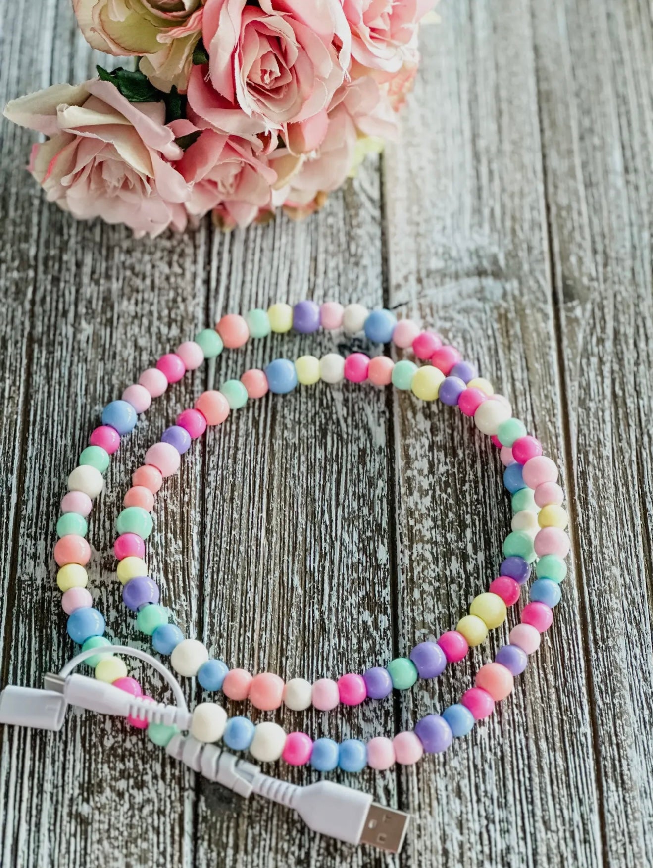 2 in 1 Beaded Phone Charger