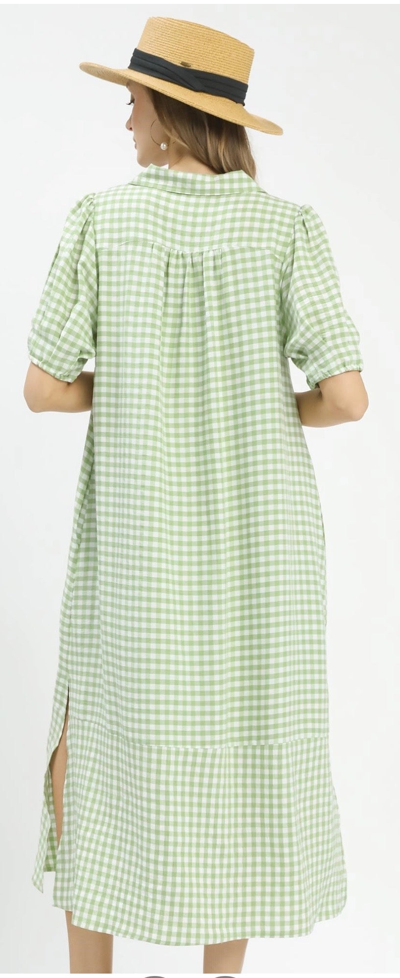 Umgee Gingham Midi Dress