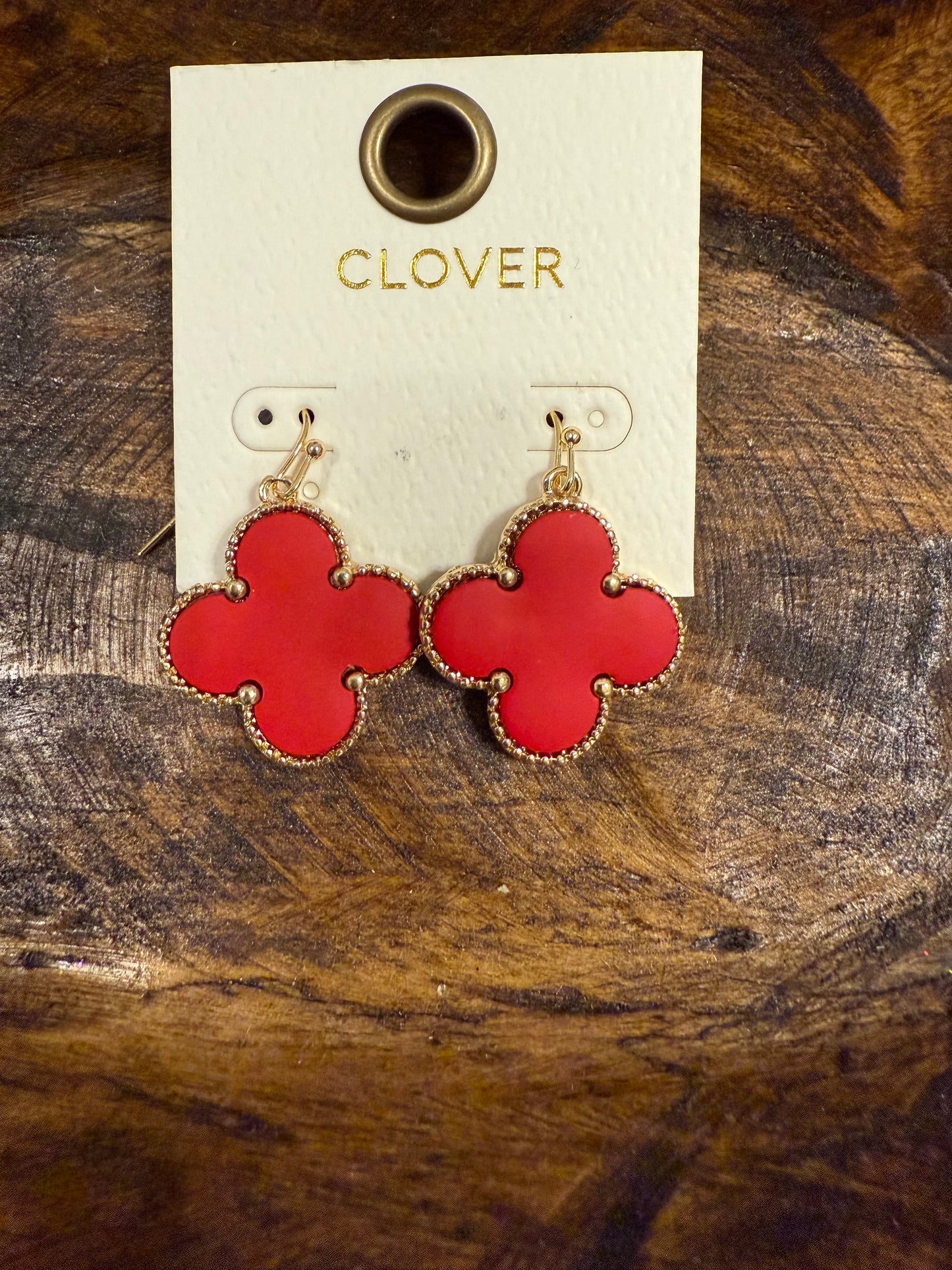 Clover Red Dangle