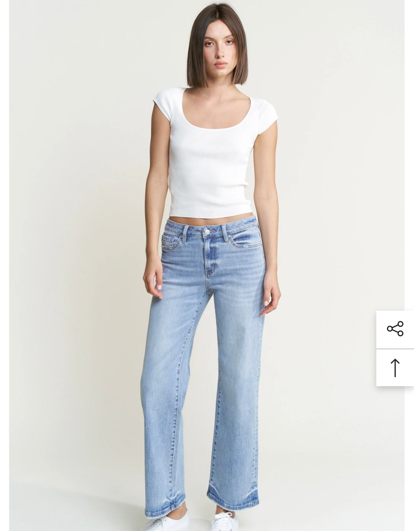 Mica Denim Straight Ankle