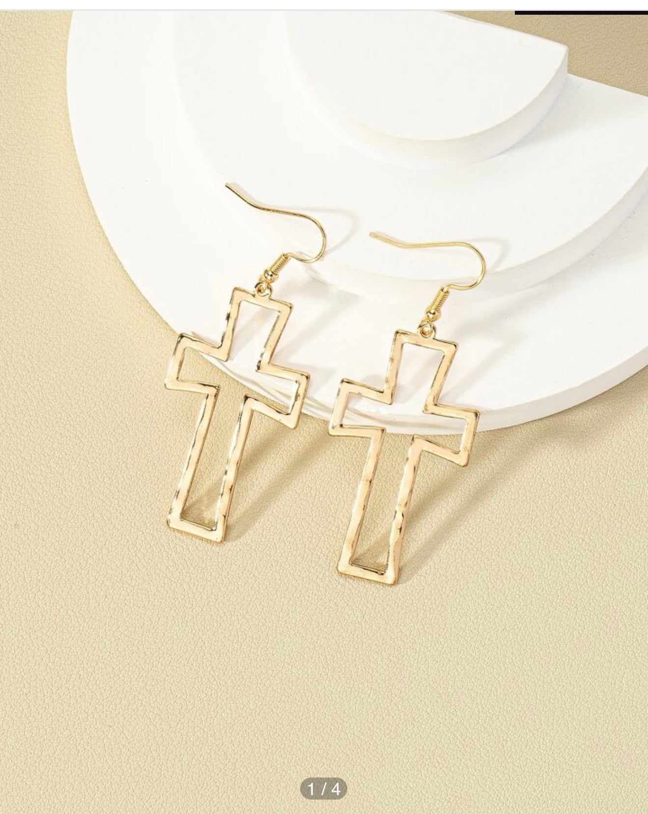 Gold Cross Dangle