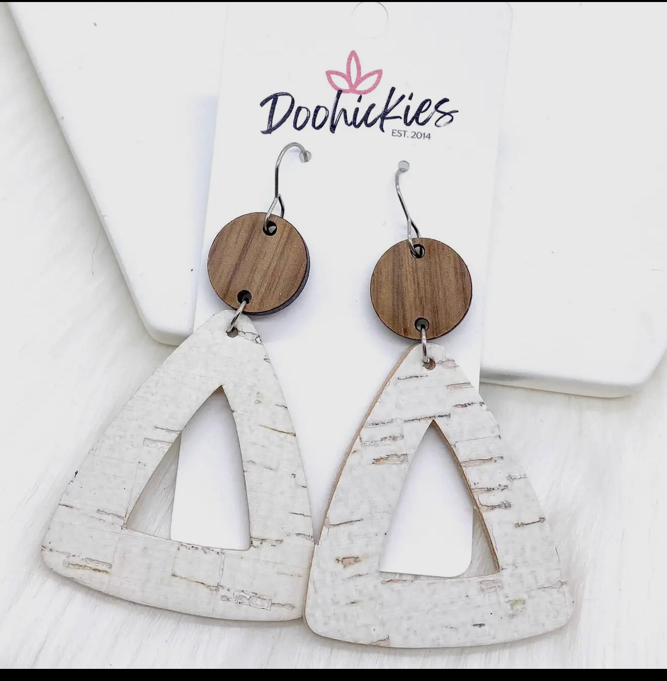 3” Wooden Triangle Dangles