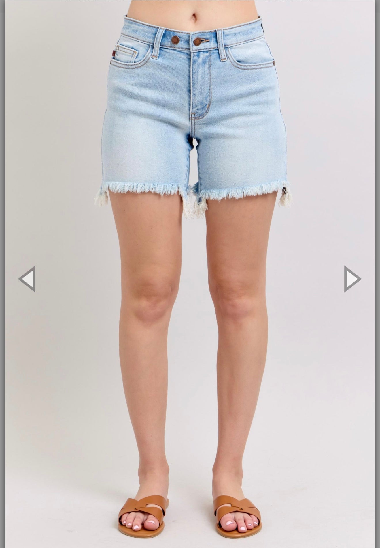 Judy Blue Cut Off 2-Button Dad Shorts