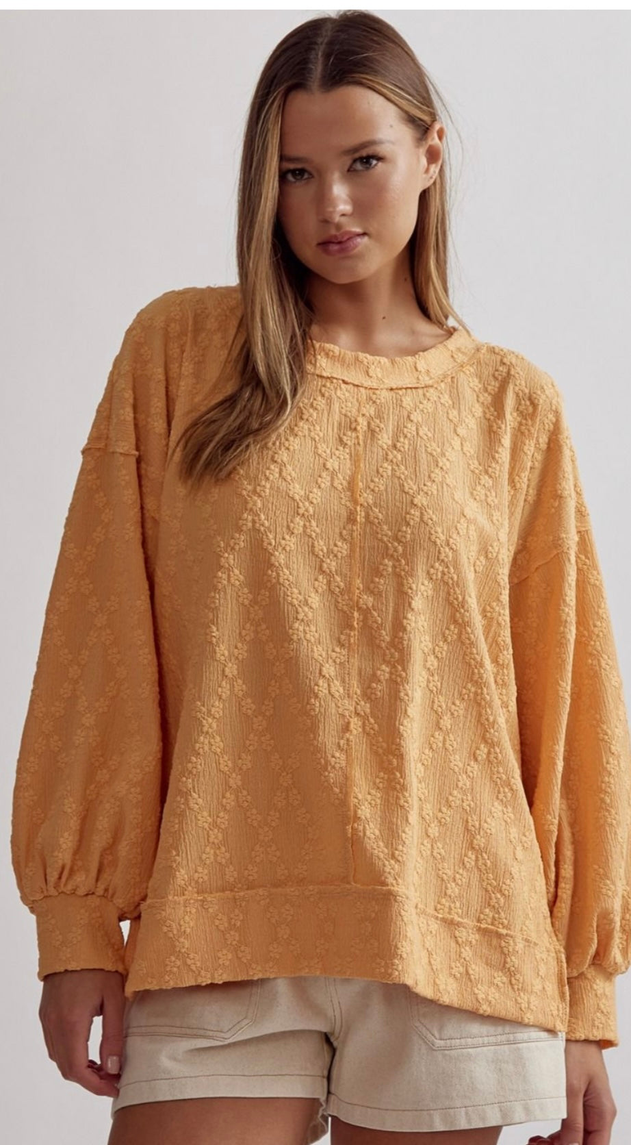 Floral Jacquard Long Sleeve