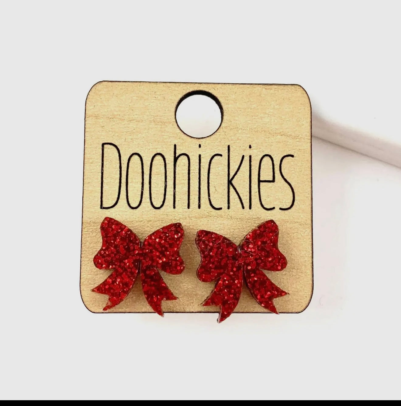 15mm Lovey Acrylic Bow Stud