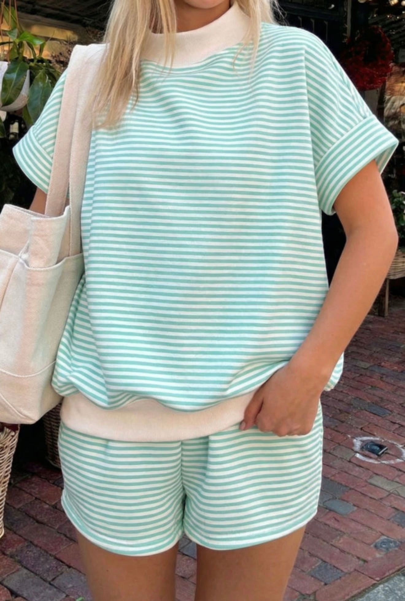 Striped Short Set