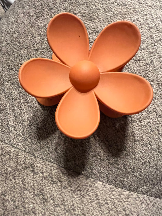 Orange Flower Clip