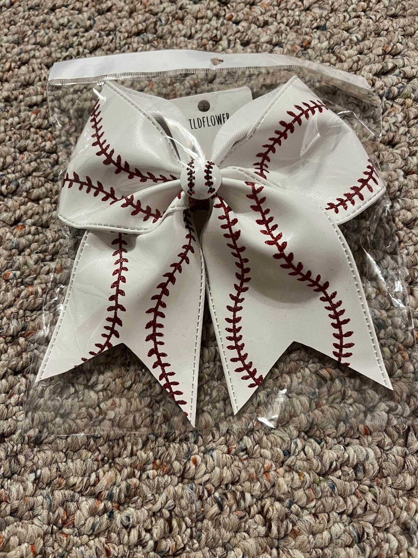 Large Baseball Bow