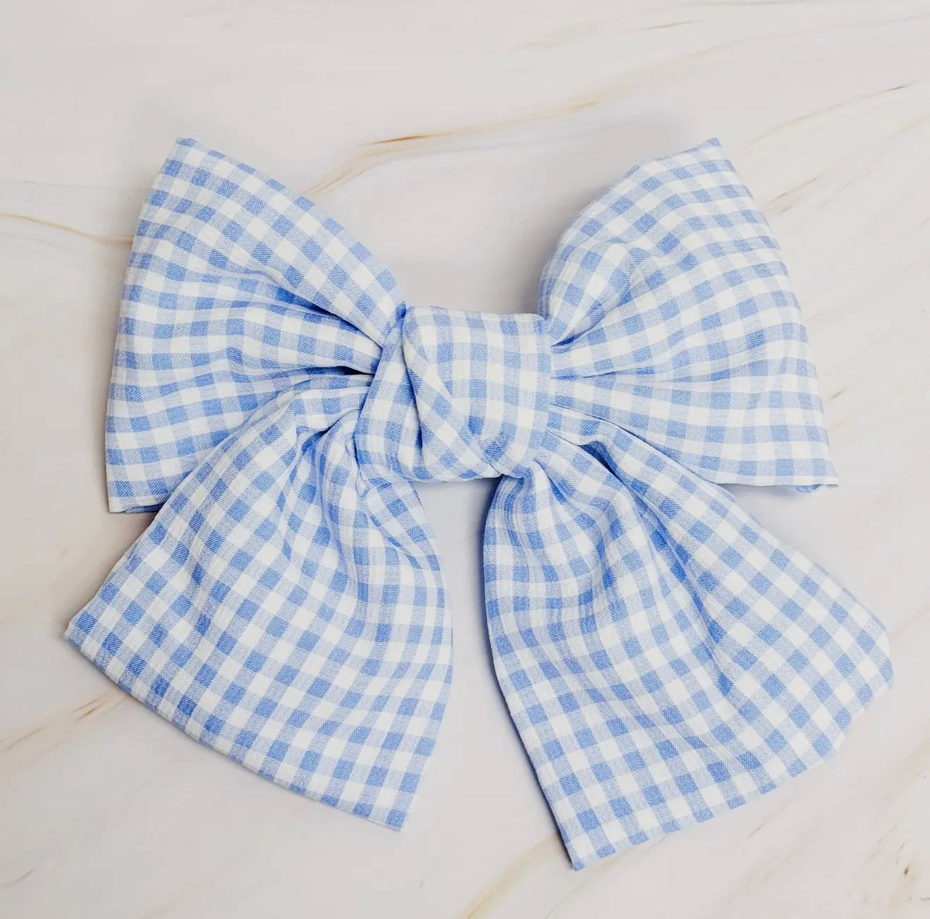 Gingham Bow Hair Clip