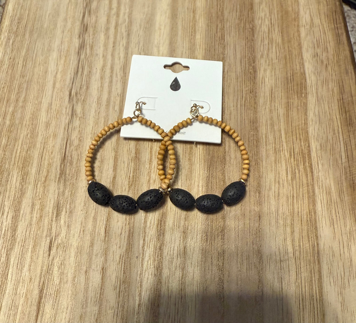 Brown/Black Beaded Dangle