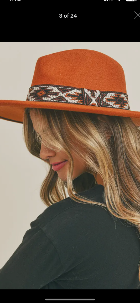 Tribal Band Panama Hat