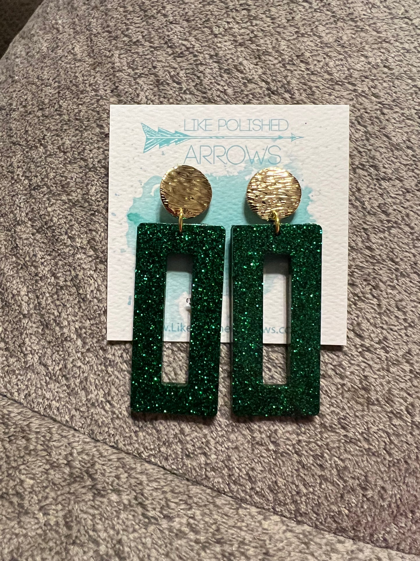 St Patrick’s Day Rectangle Earrings