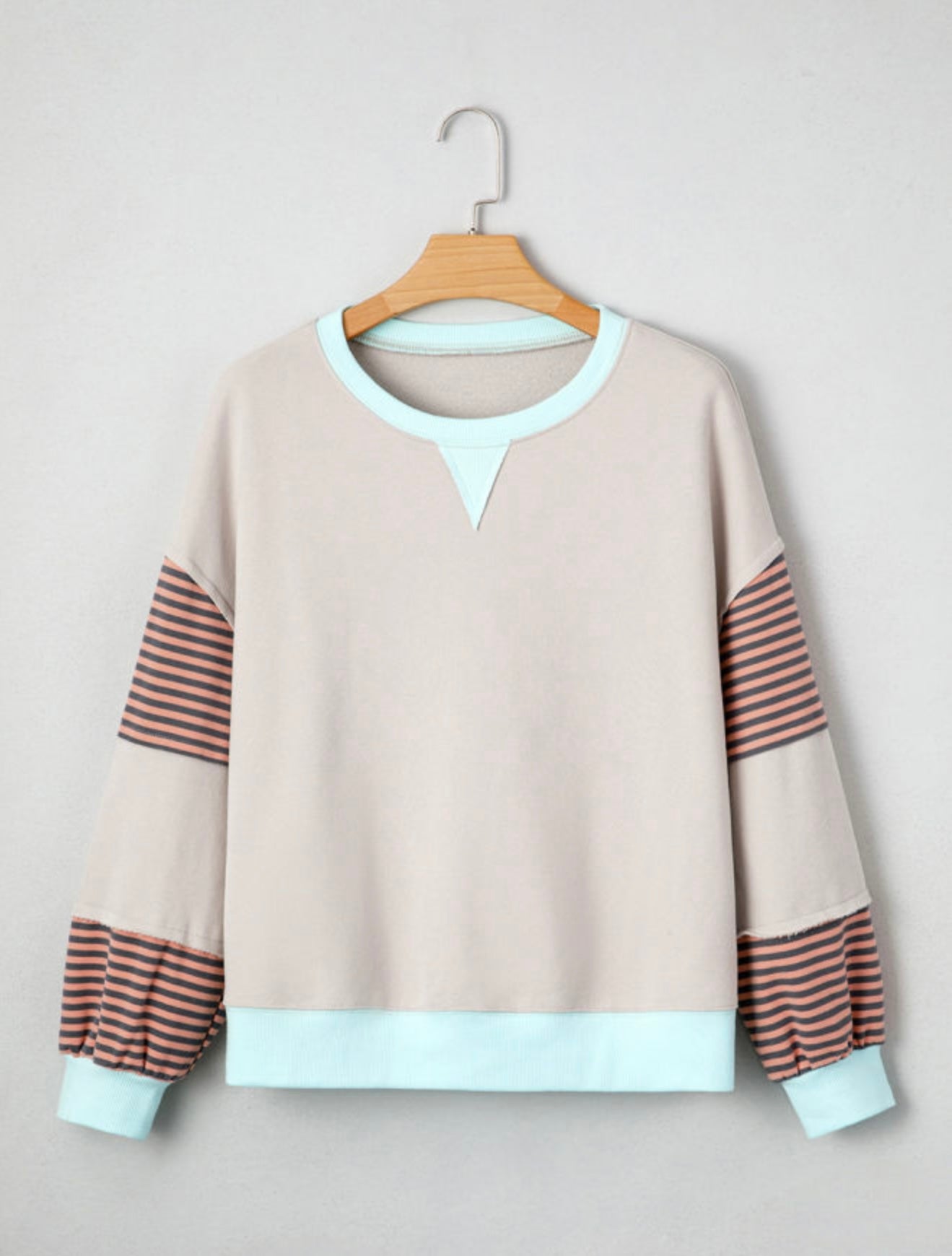 Striped Colorblock Sweatshirt