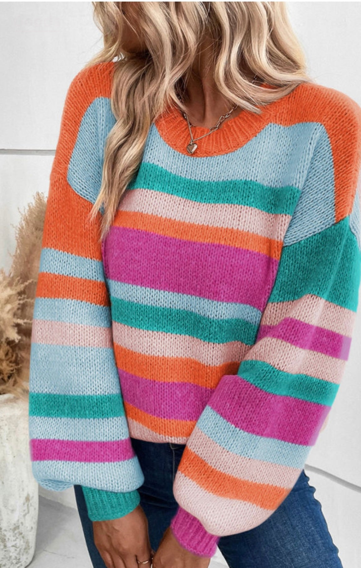 Multi Striped Knit Sweater