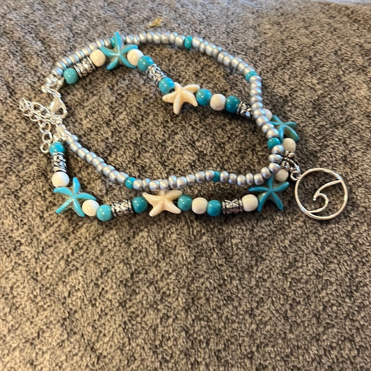 Sky Blue Beach Anklet