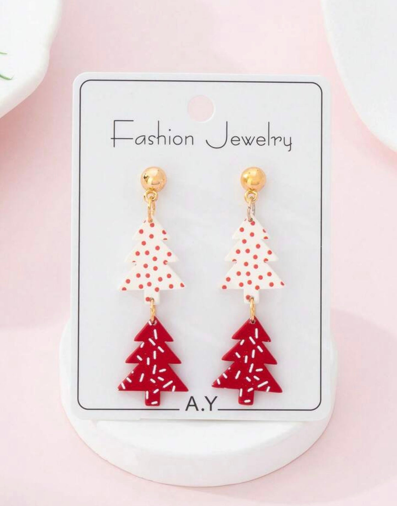 Soft Pottery Christmas Tree Dangles