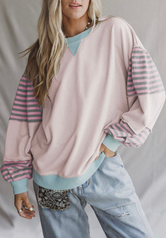 Striped Colorblock Patchwork Top