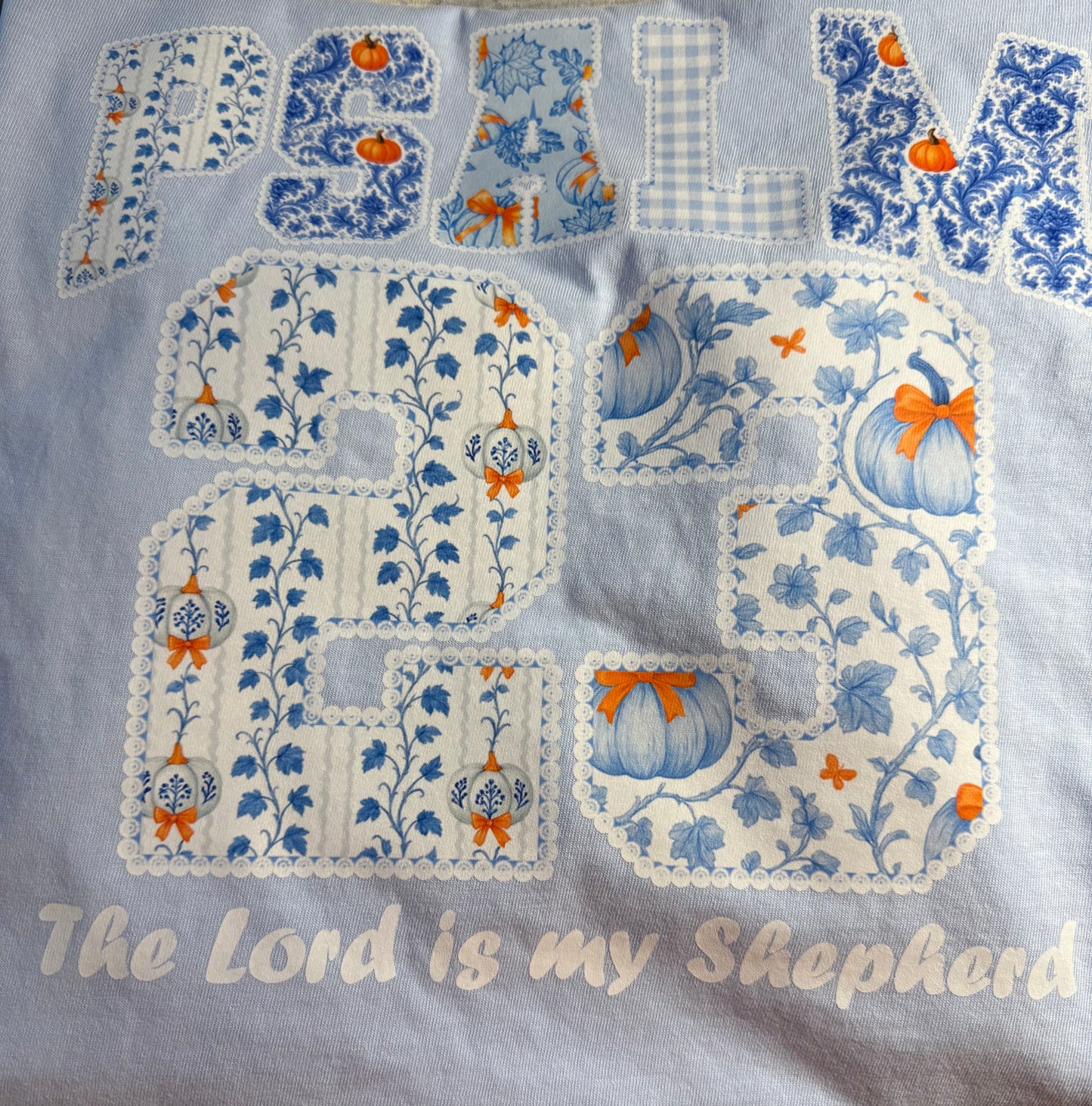 Psalm 23 on Rust or Baby Blue