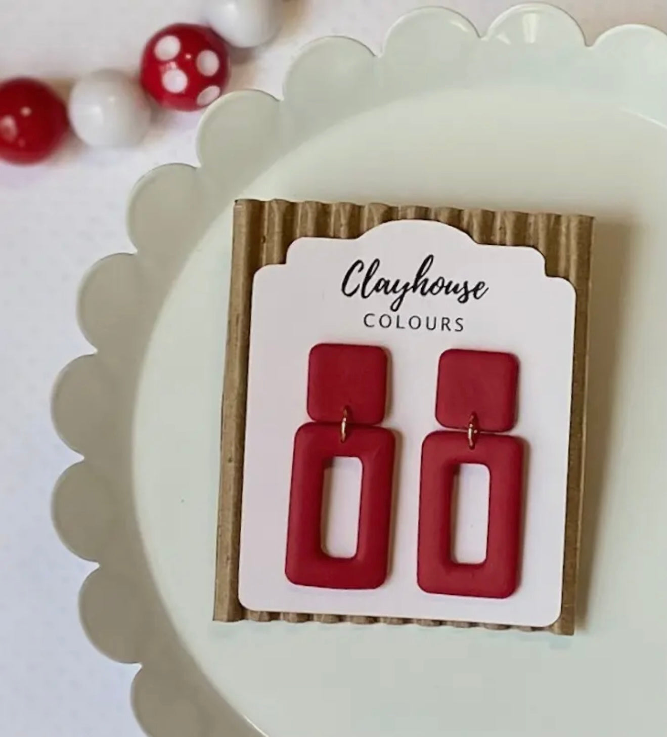 Red Square Dangles