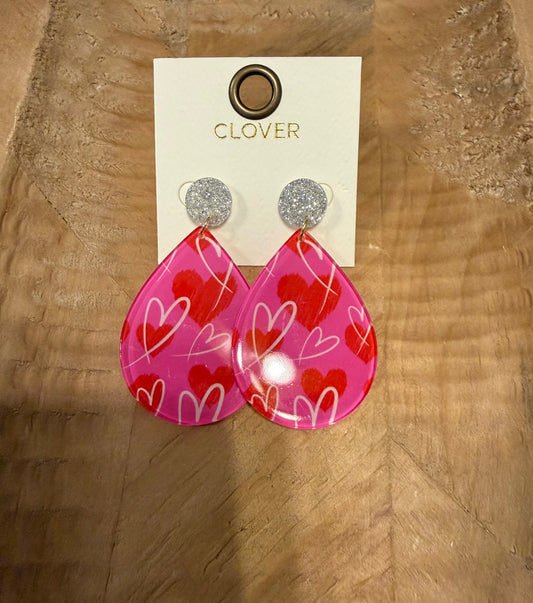 Hearts Teardrop Dangle