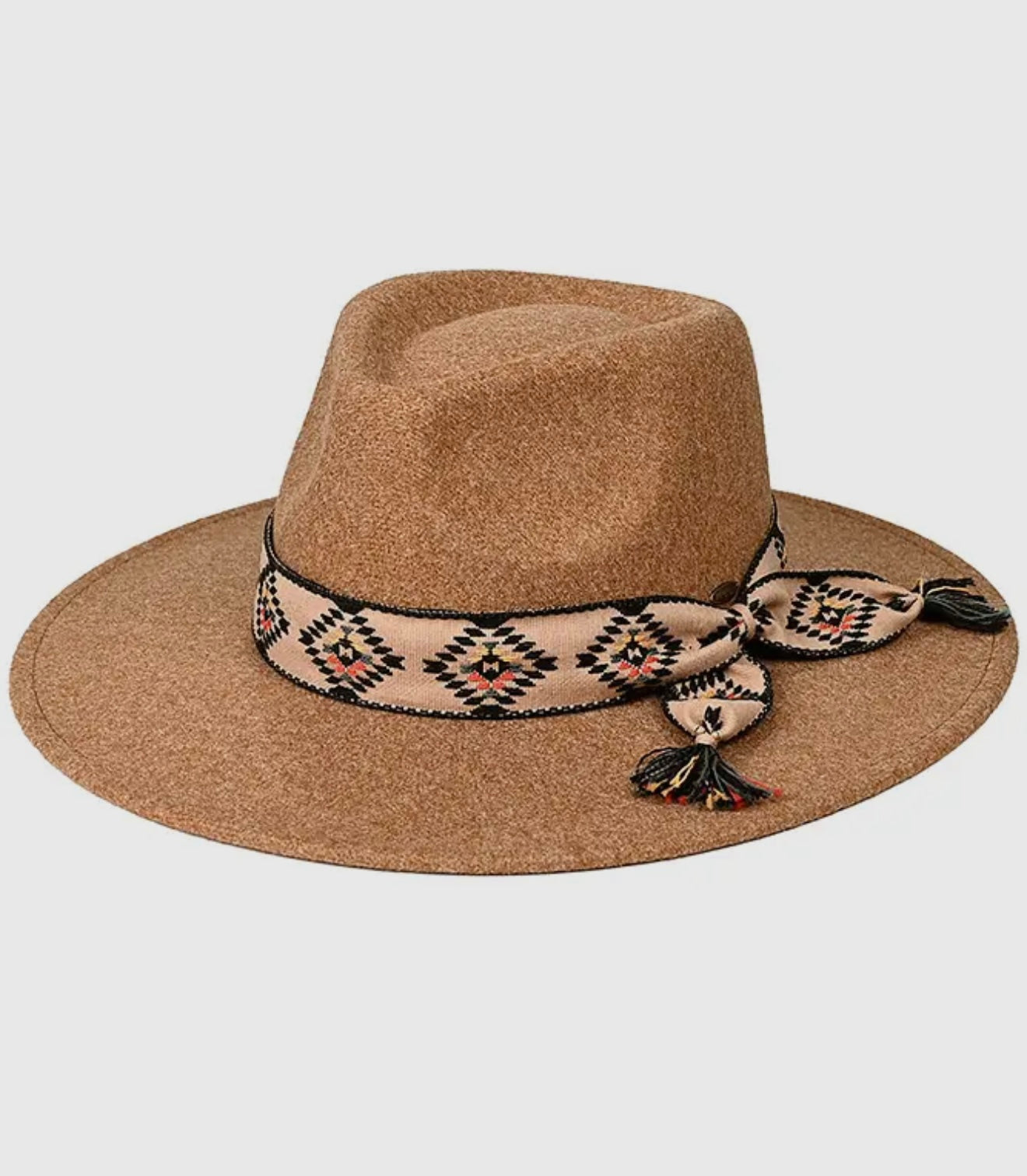 C.C. Aztec Trim Felt Hat