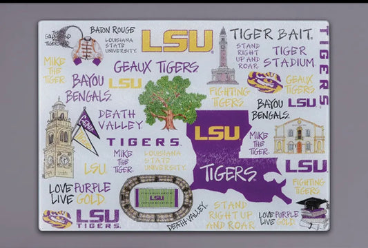 LSU Tempered Glass Board