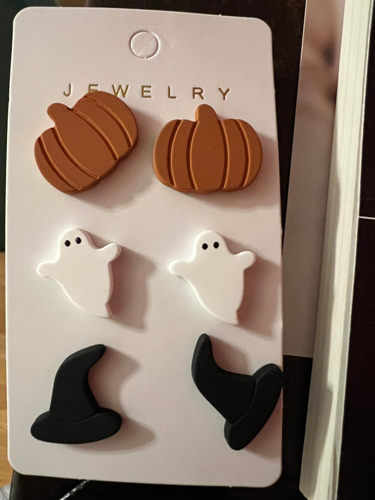 3 pk Halloween Studs