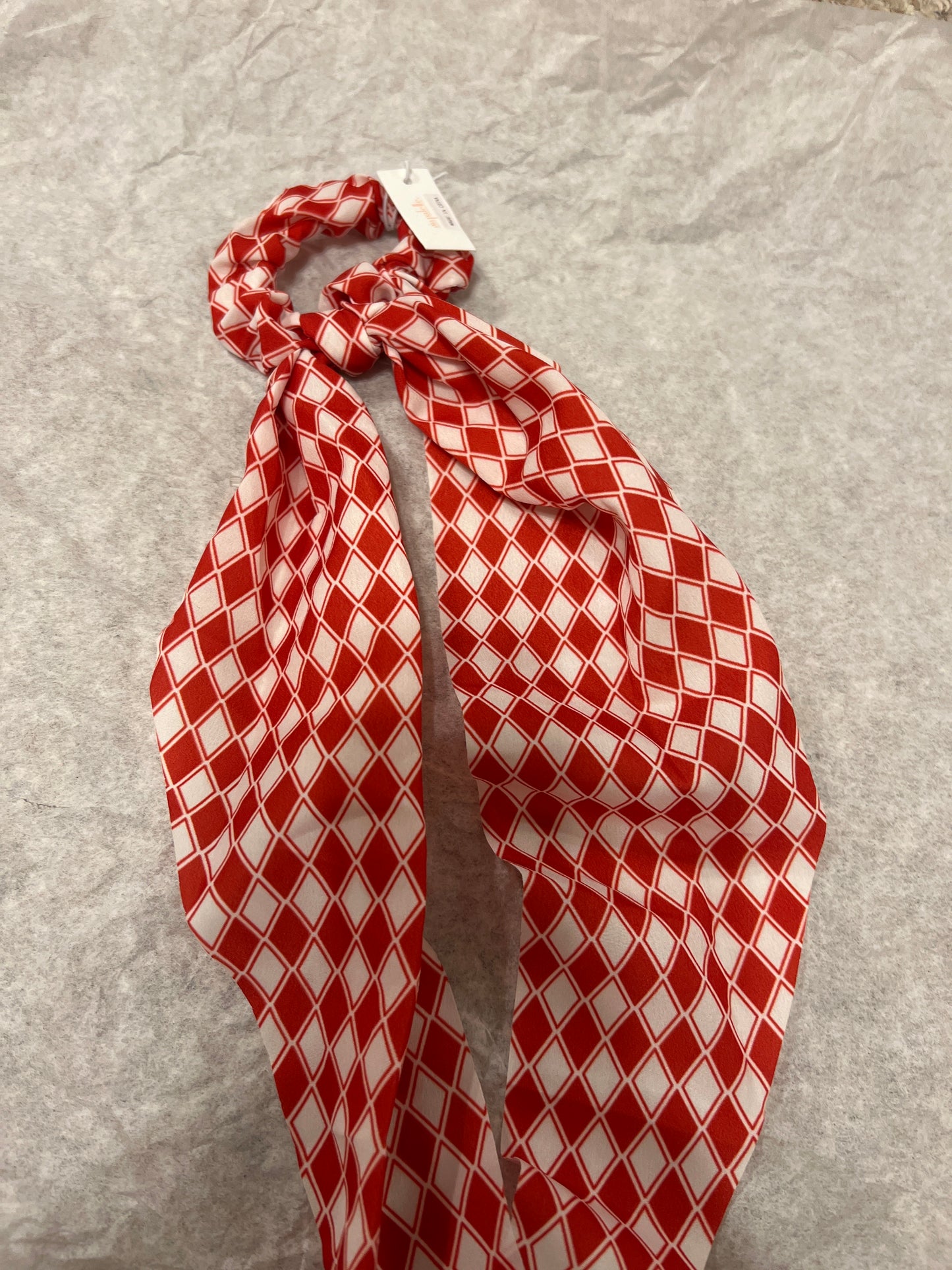 Red Checkered Hair Accessory