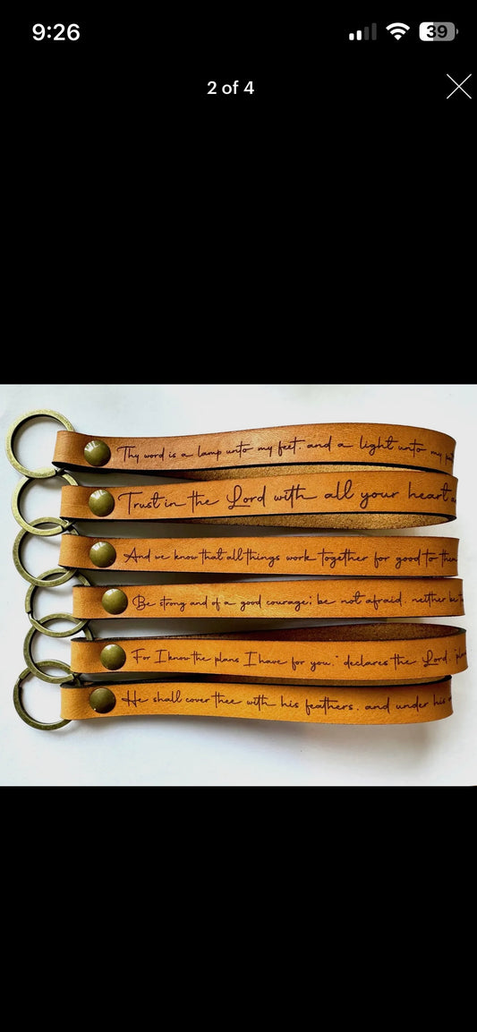 Scripture Wristlet Keychain