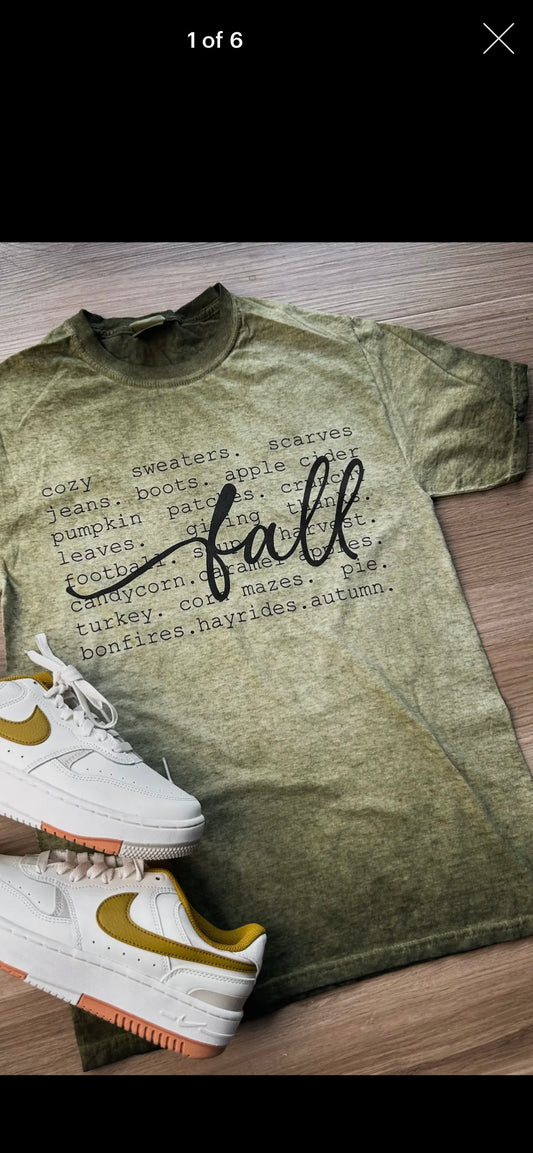 Fall Words Tee