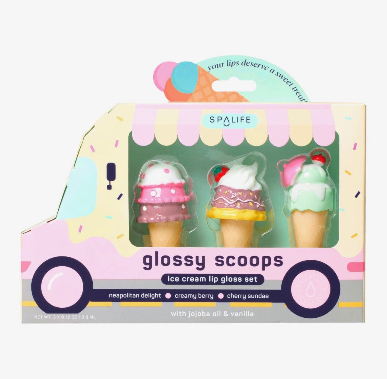 Glossy Scoops Ice Crean Lip Gloss Trio