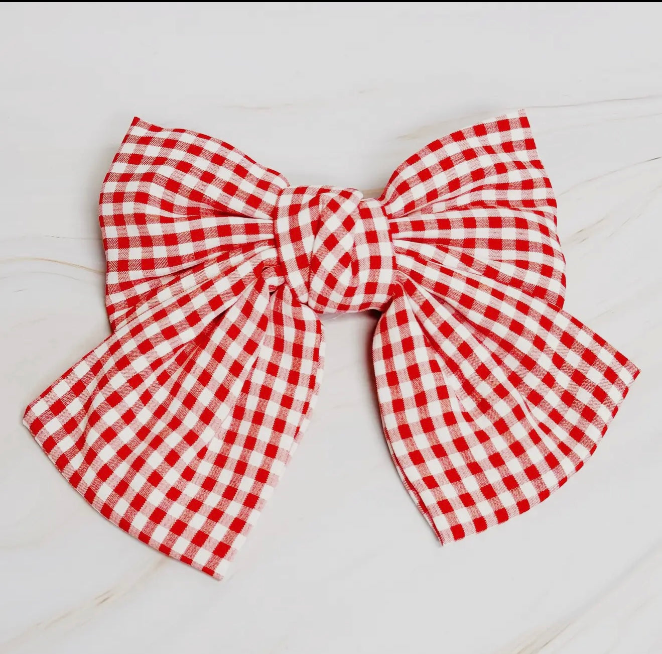 Gingham Bow Hair Clip