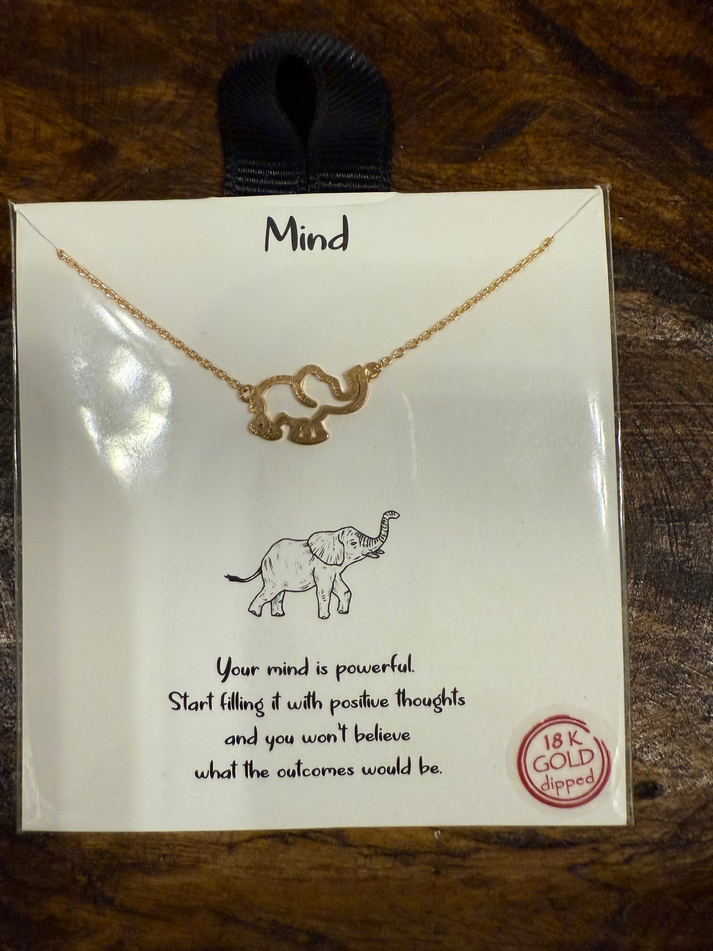 Gold Dipped Elephant Necklace