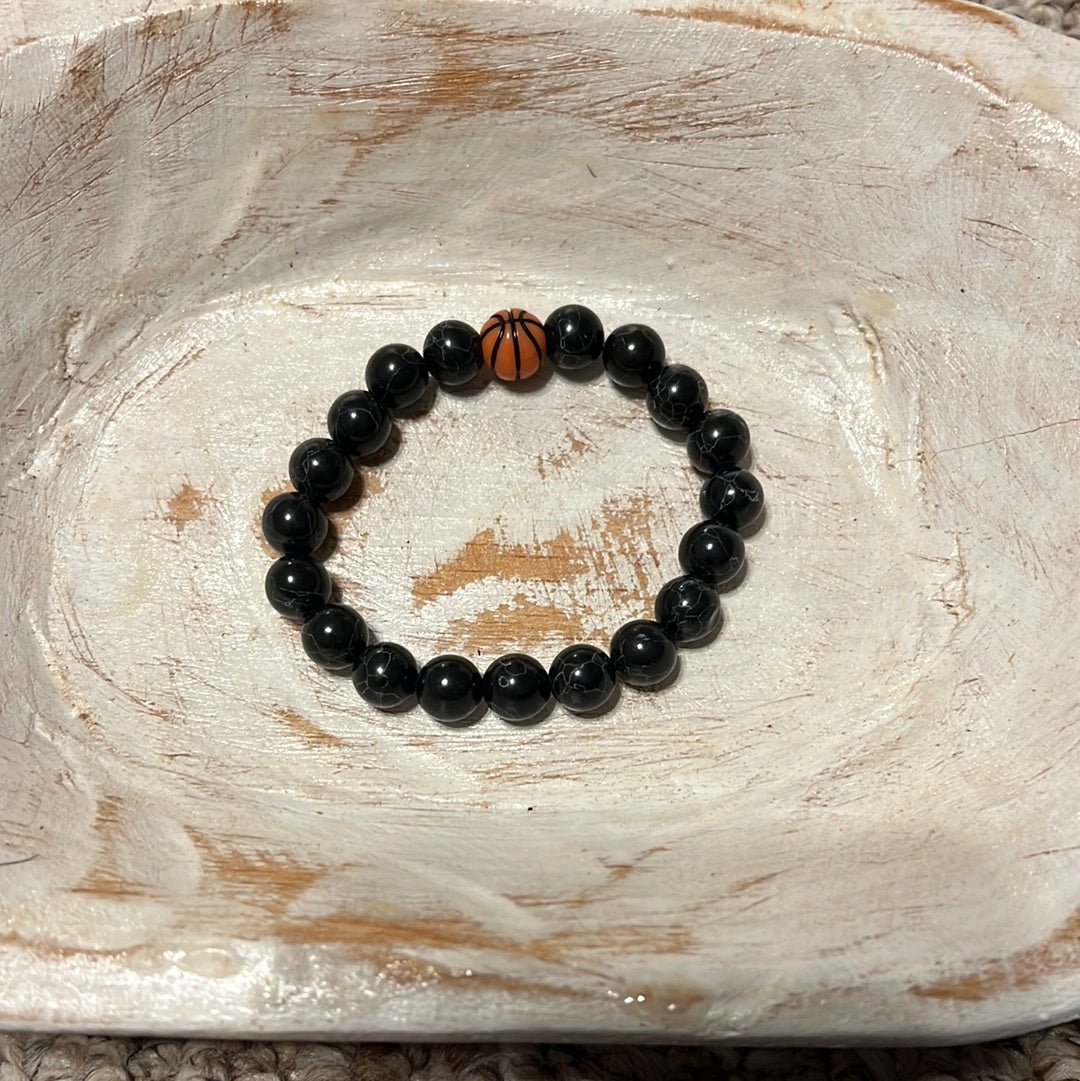 Black Basketball Bracelet