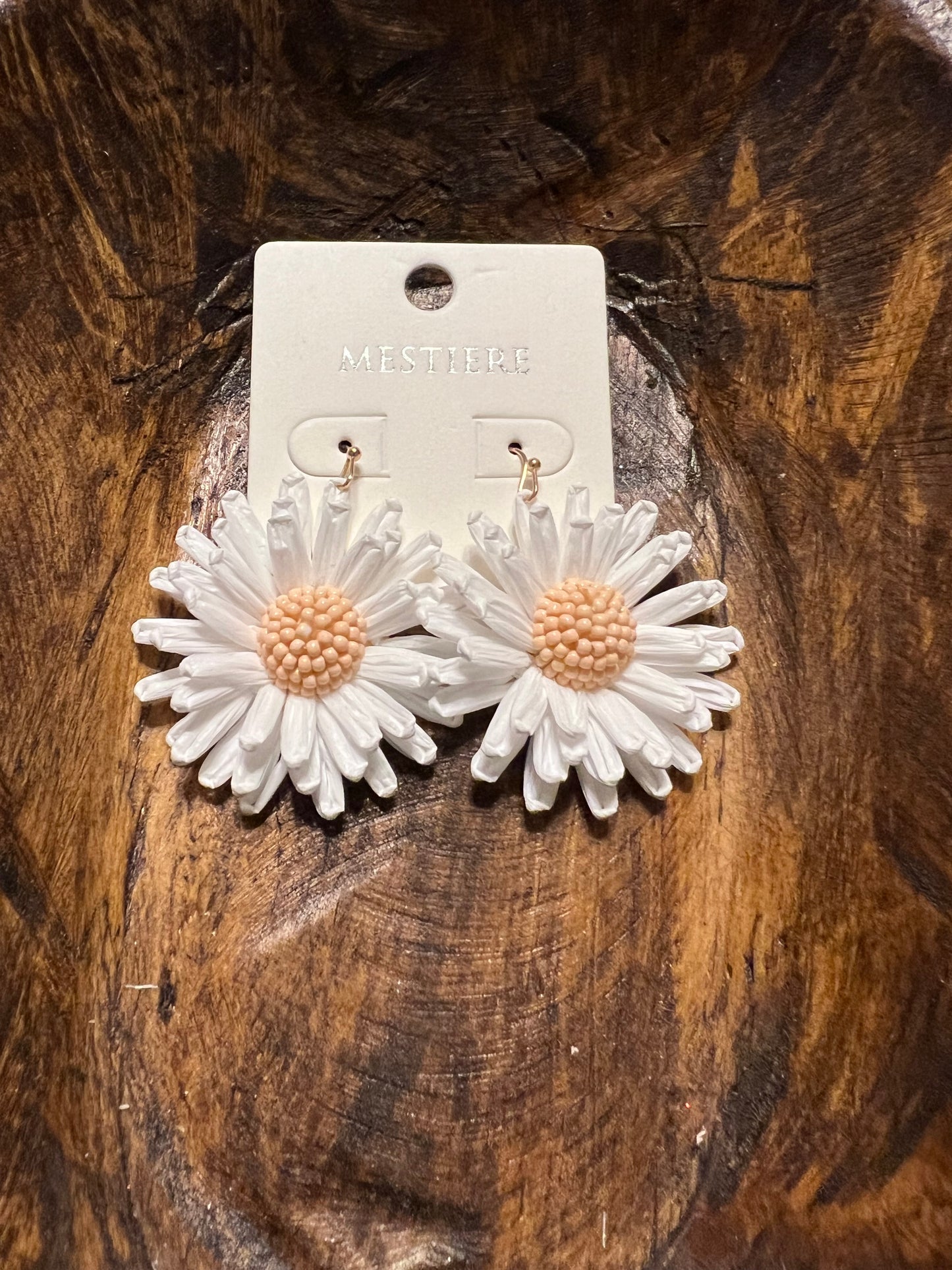 White/Peach Flower Dangle