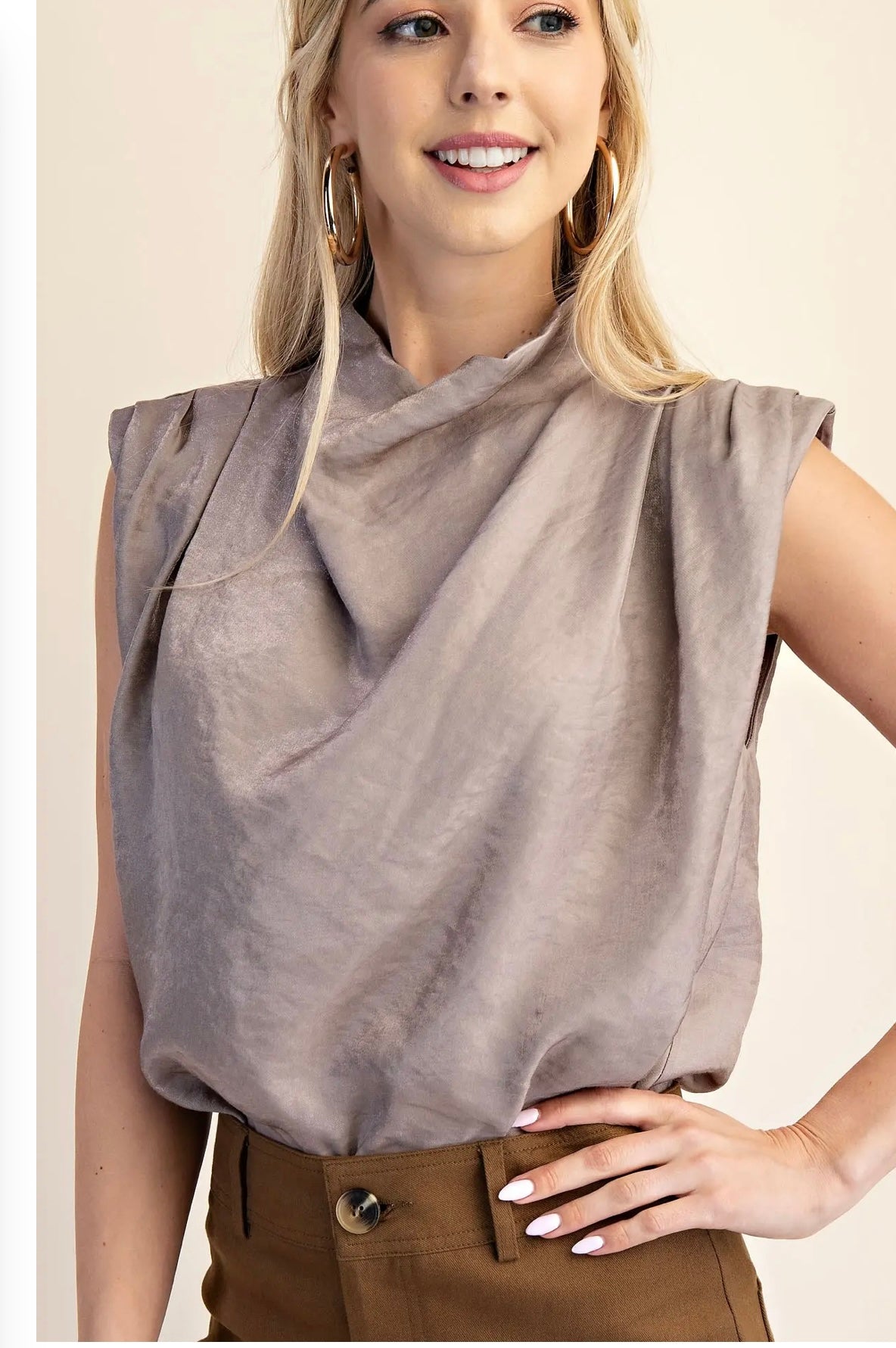 Glam Cowl Neck  Top