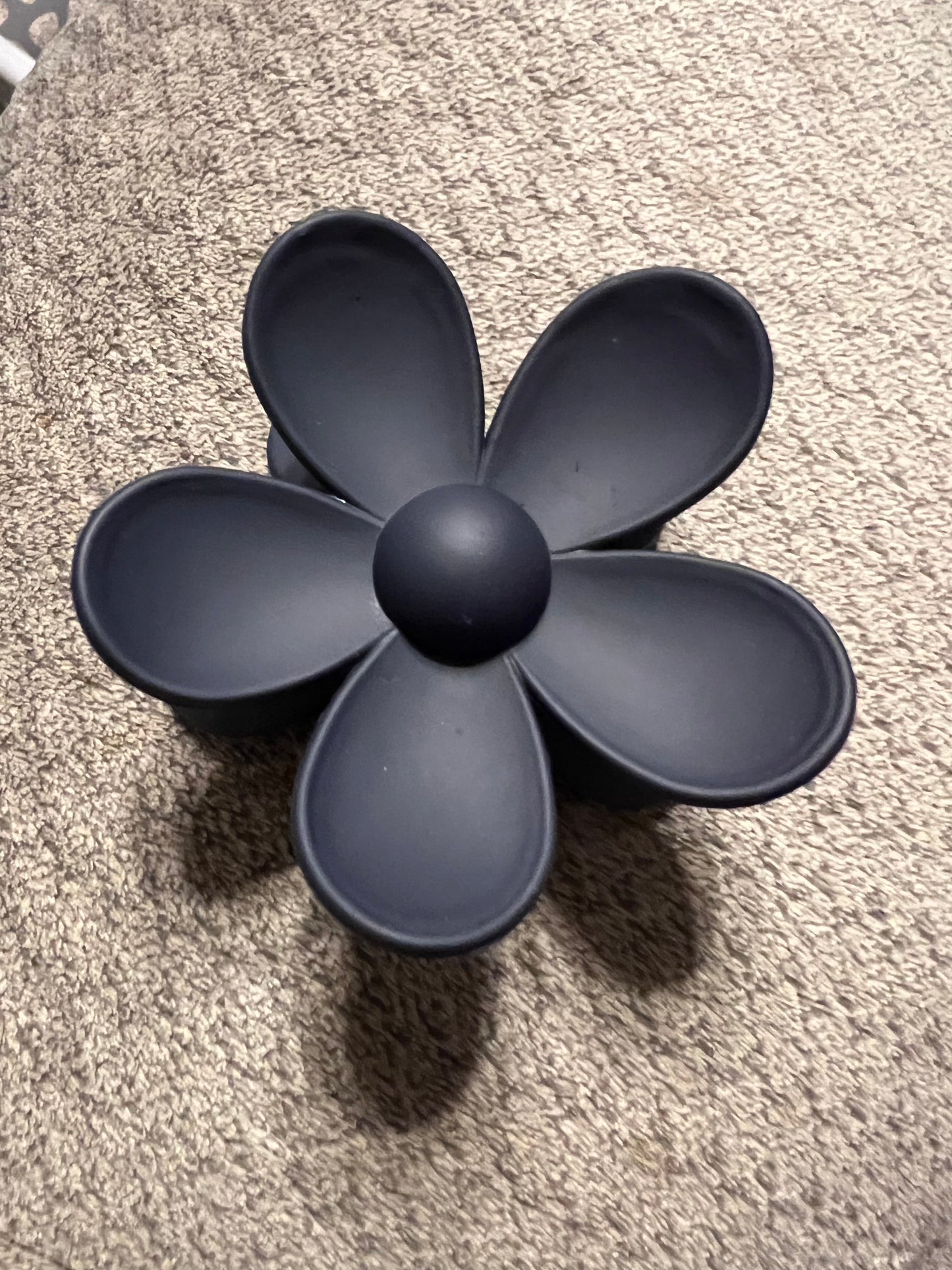 Navy Flower Clip