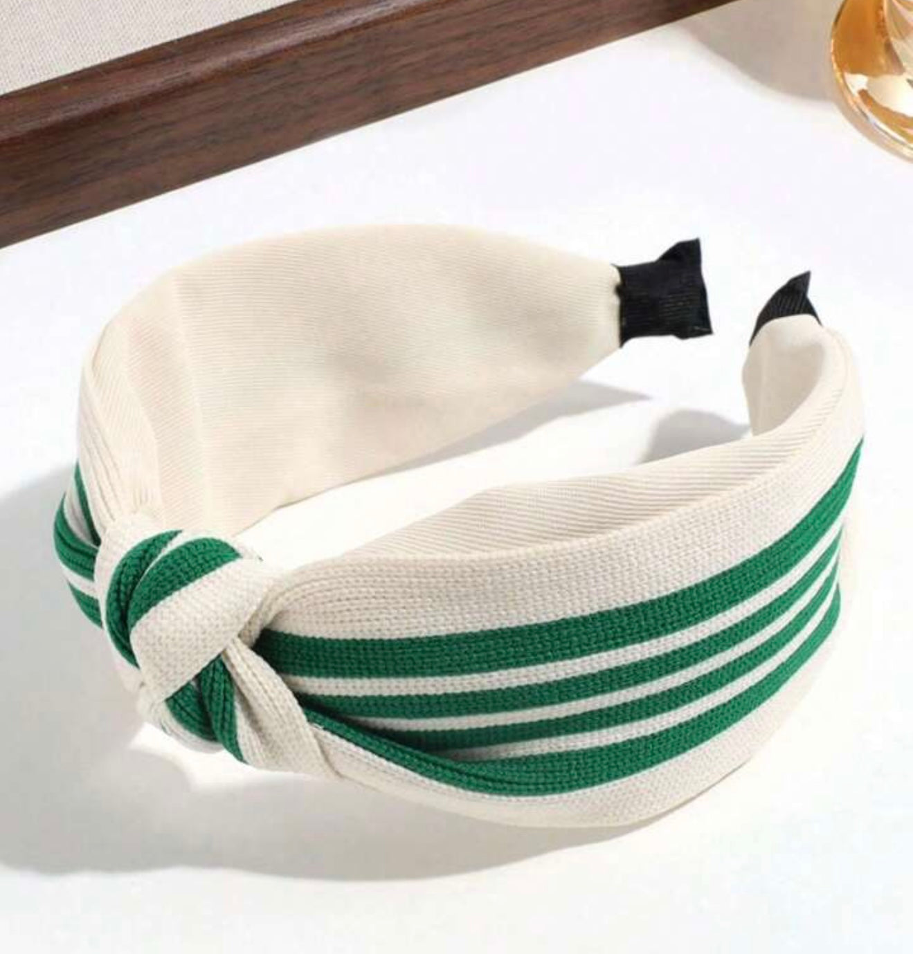 Green Striped Headband
