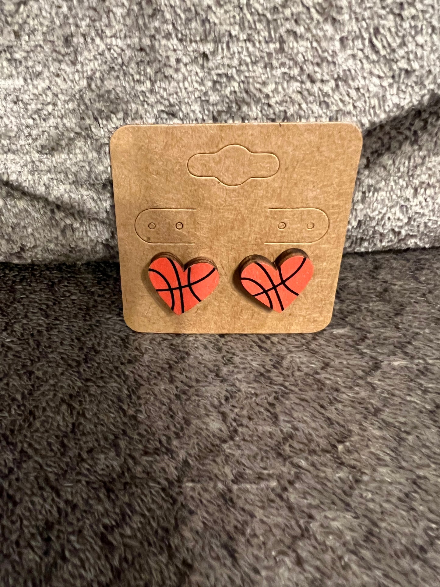 Wood Basketball Stud