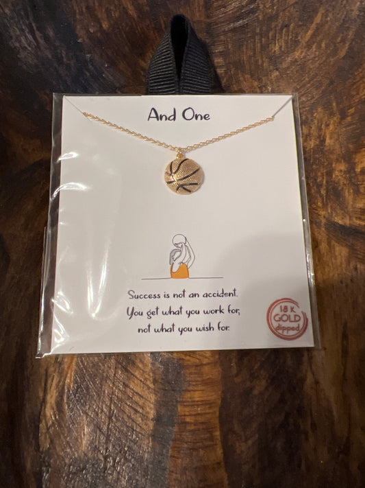 Gold Basketball Necklace