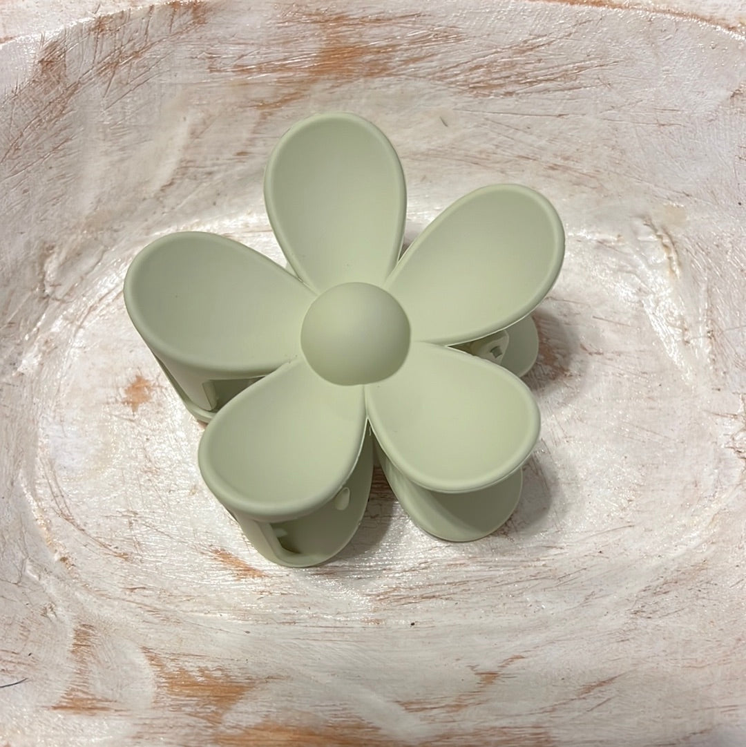 Light Green Flower Clip